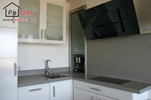 Kitchen with combi microwave and induction field