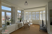 Living room with bay window