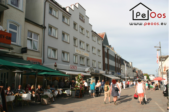 De winkelstraat van Westerland