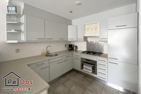 Open kitchen with utility room