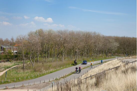 The center is a 5-minute bike ride away