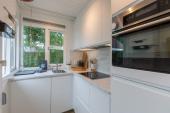 kitchen with combination microwave